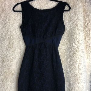 Moulinette Soeurs black and navy eyelet dress